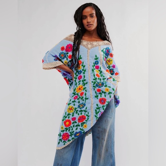 Momo NYC Dresses & Skirts - Momo for Free People Embroidered‎ Kaftan / Top